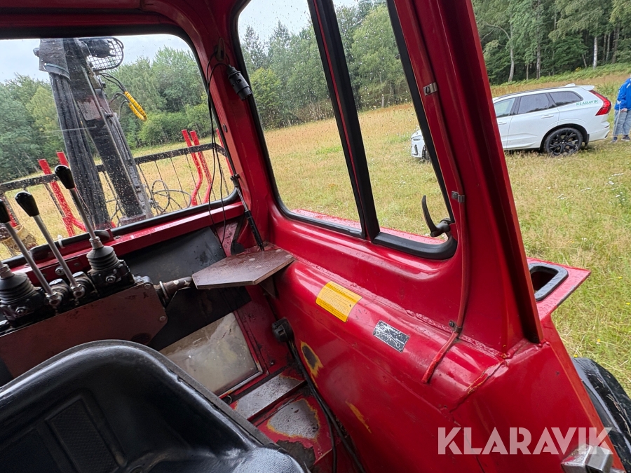 Traktor/ Skogsekipage Volvo BM 650 med skogsvagn Möre, Lima-6030 timmerkran och vinsch