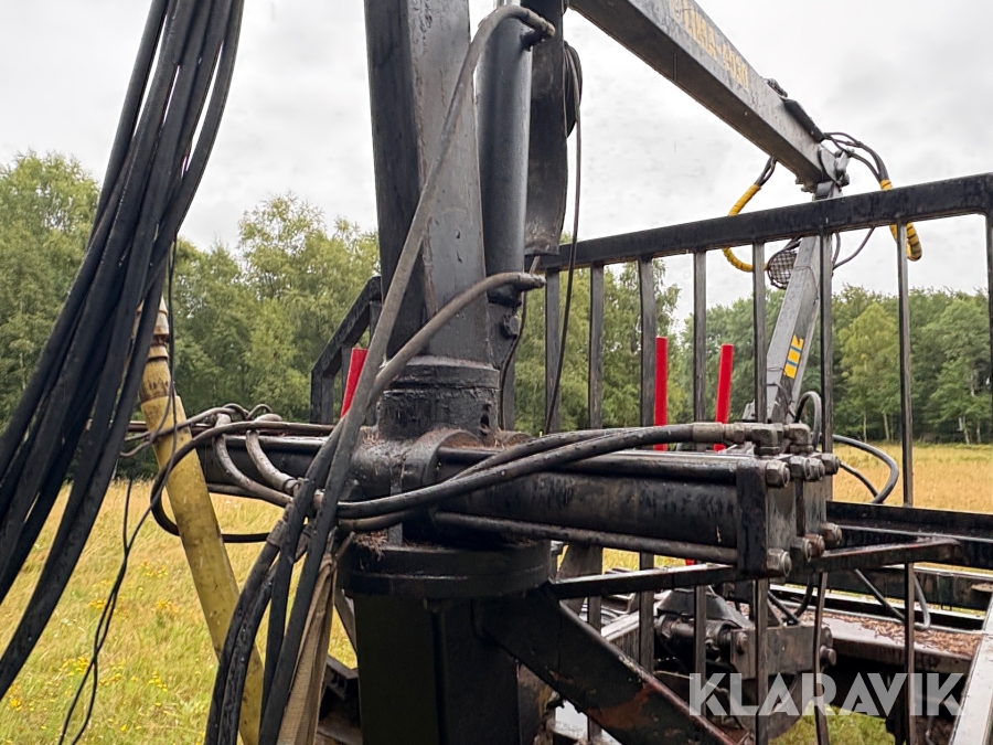 Traktor/ Skogsekipage Volvo BM 650 med skogsvagn Möre, Lima-6030 timmerkran och vinsch