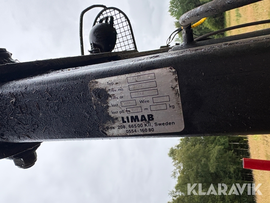Traktor/ Skogsekipage Volvo BM 650 med skogsvagn Möre, Lima-6030 timmerkran och vinsch