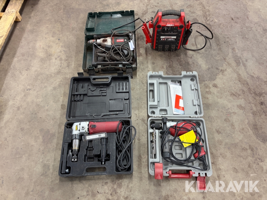Parti med diverse elmaskiner Metabo/Einhell/Meec/Hamron