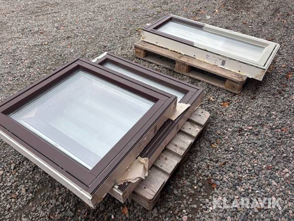 Aluminium/ trä fönster Svenska fönster 3-Glas 3st olika mått