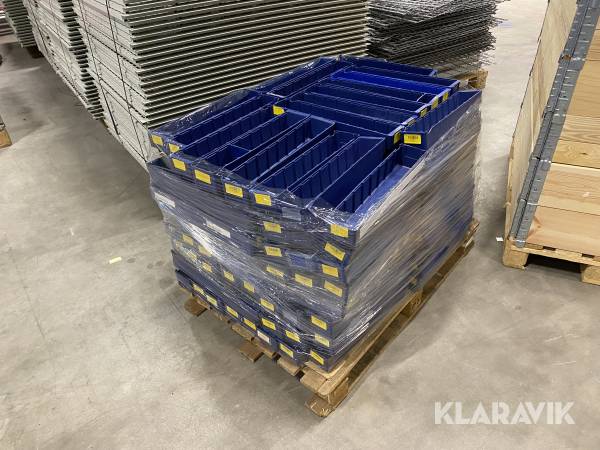 Plastlådor 170 st Blå