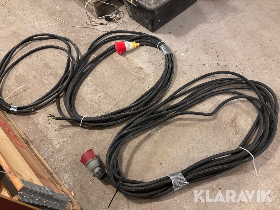 3-fas kablar 3st 25m/15m/5m 32A