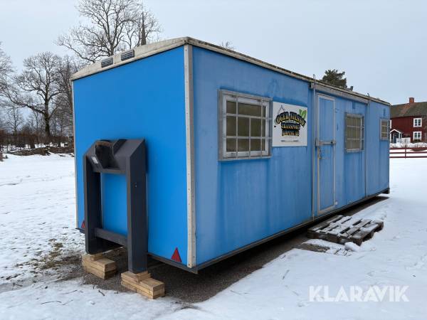 Bod/ personalvagn Lyxelevagnen PVFT-6 på lastväxlar ram