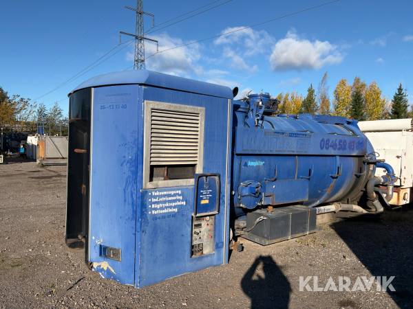 Torrsugsaggregat Amphitec FLEX-loader på lastväxlarram