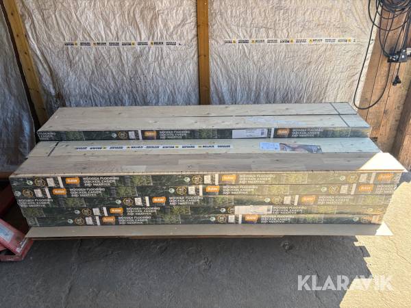 Parkettgolv Beijer Raw Oak Rustic White Slipbart 64kvm