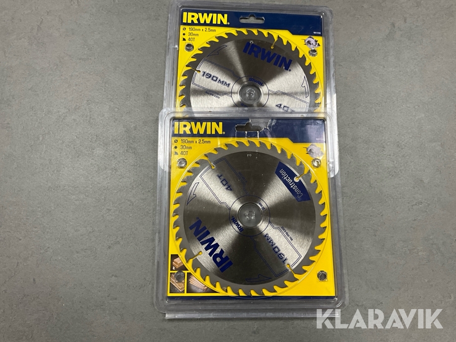 Sågklinga Irwin 190x30/2,5 40T 2st