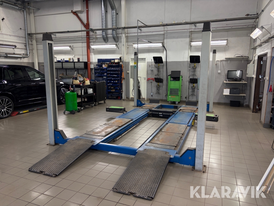 Fyrpelarlyft med hjulinställare Werther international spa 450ATLT 5000kg