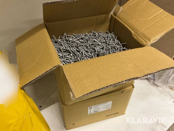 Hardwood skruv 2st lådor ca 3000st / låda rostfritt syrafast