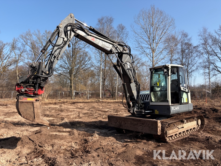 Grävmaskin Terex TC125 Mono/GA med tiltrotator och redskap