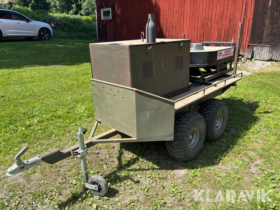 Släp med motor kubota D1703-E Disel