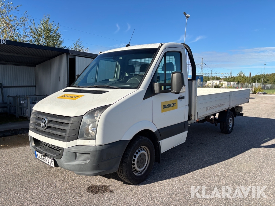 Flakbil Volkswagen Crafter Chassi 35 Långa flaket / Drag