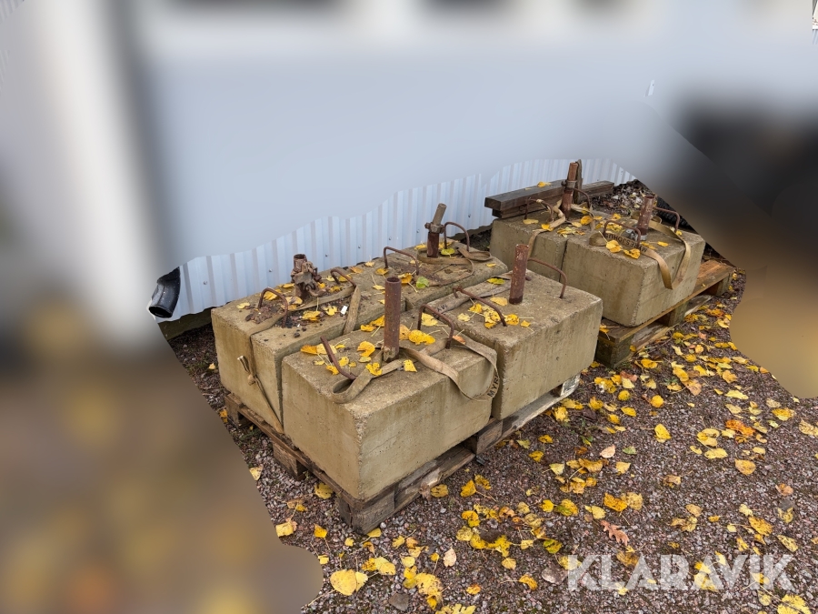 Betongfundament till ställning och skyltar 6st