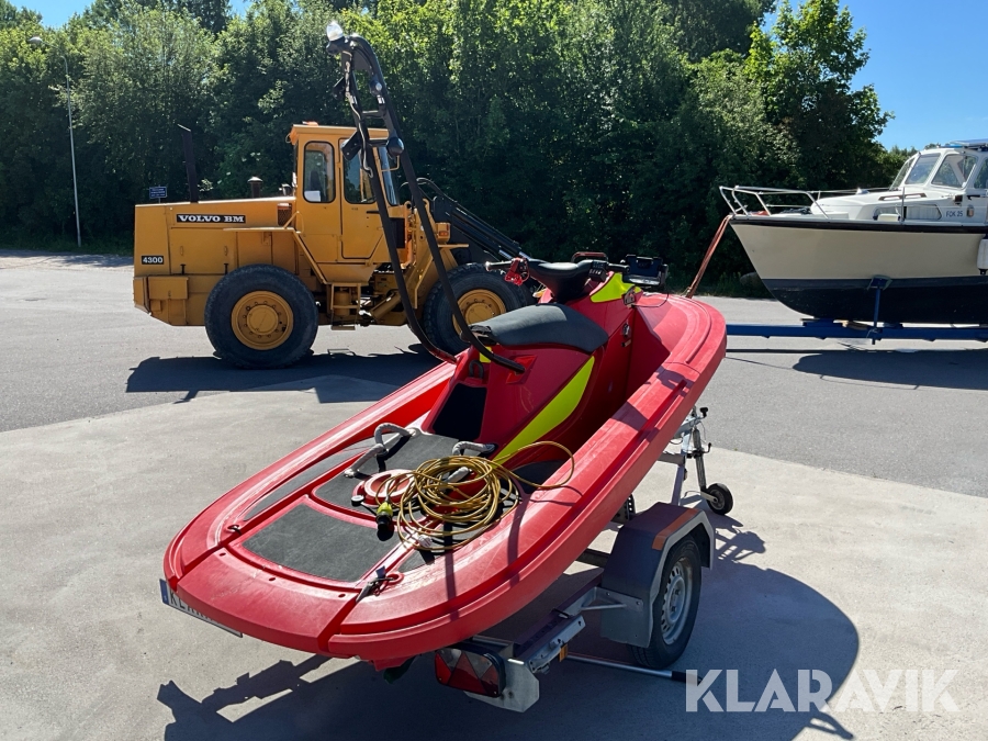 RescueRunner/sjöräddningsbåt/Vattenskoter Yamaha Waverunner FX1100A-G med 80km/trailer