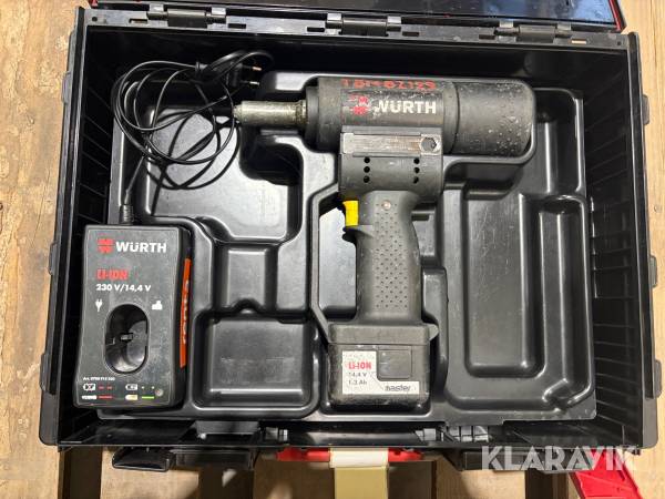 Popnitmaskin Würth ANG14 med batteri och laddare