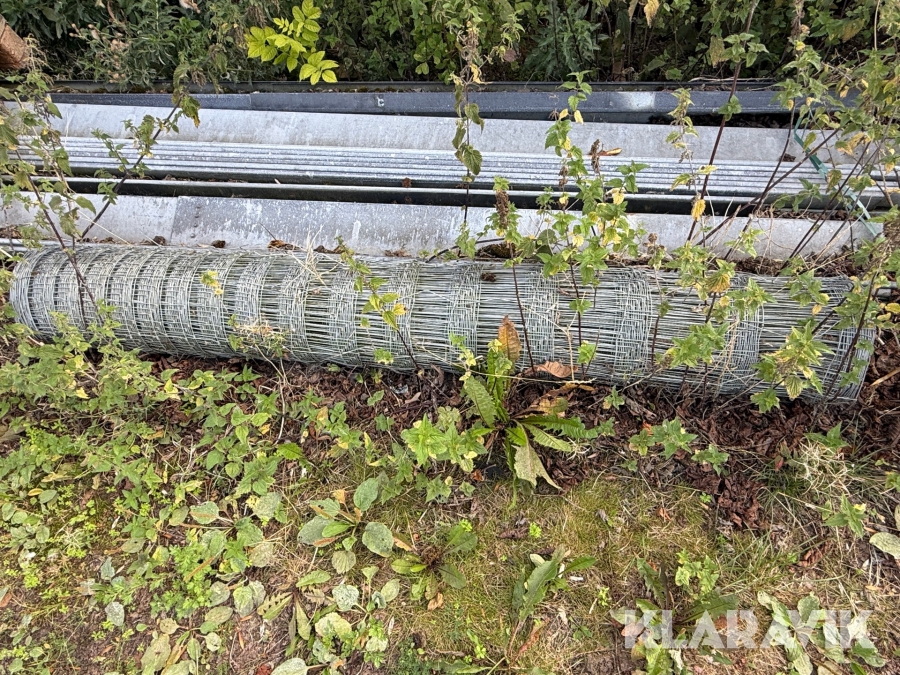 Galvat stålnät med stolpar
