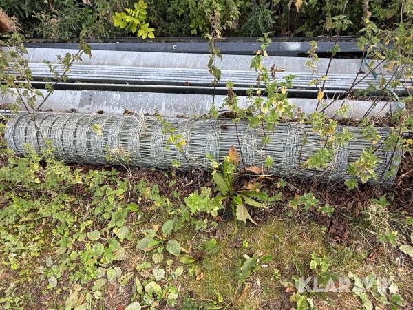 Galvat stålnät med stolpar