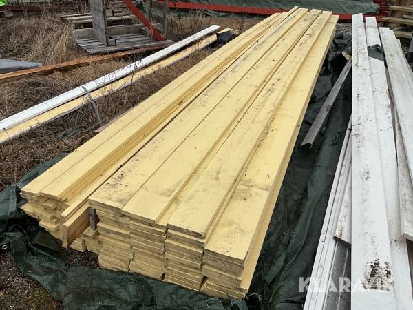Ytterpanel grundmålad gul 22x170 och 9,5x22