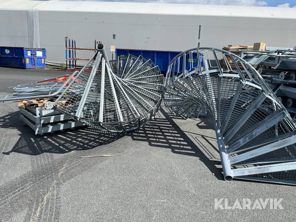 Spiraltrappa Eurostair 3 våningar, högersvängd