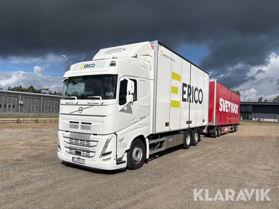 Lastbil / lastbilsekipage Volvo FH 500 I-SAVE med släp Limetec Vpu 436