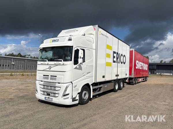 Lastbil / lastbilsekipage Volvo FH 500 I-SAVE med släp Limetec Vpu 436