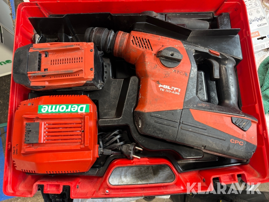 Slagborr Hilti TE30-A36 med batteri och laddare