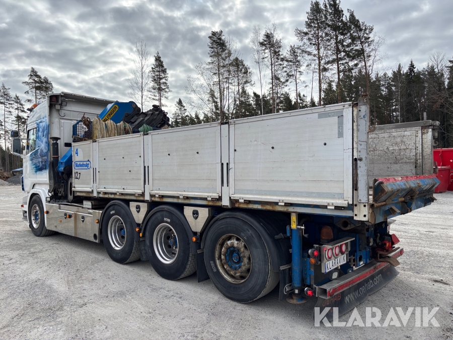 Kranbil med tipp Scania R560lb8x4*4hnb Tridem med Palfinger PK 33002-EH