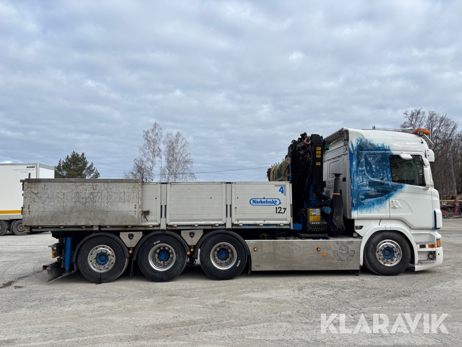 Kranbil med tipp Scania R560lb8x4*4hnb Tridem med Palfinger PK 33002-EH