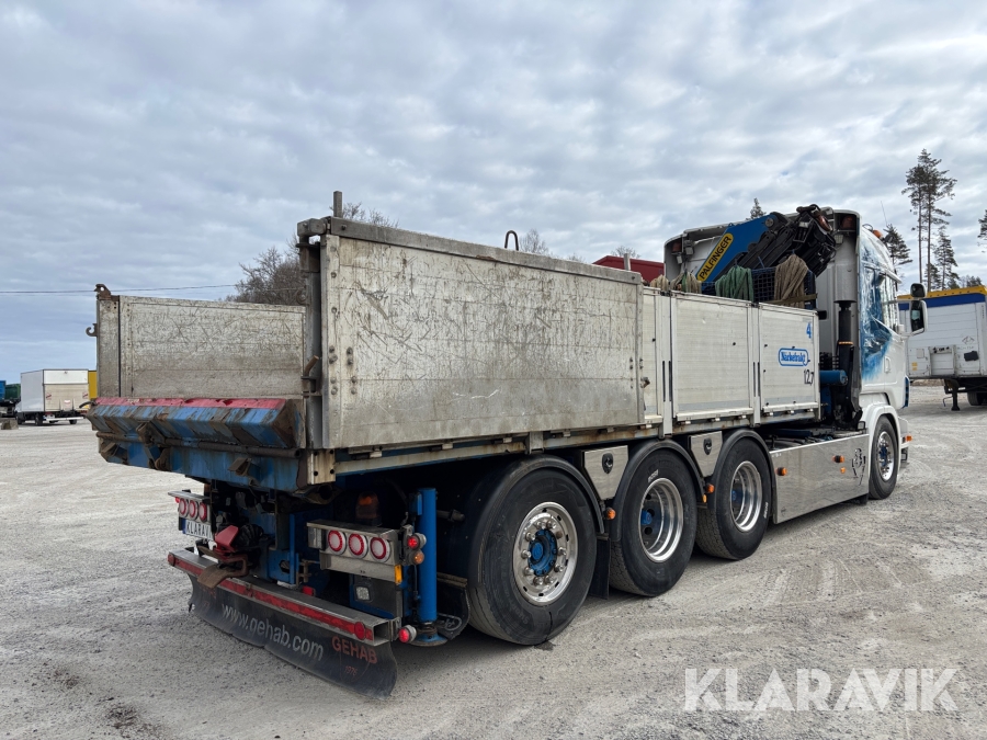 Kranbil med tipp Scania R560lb8x4*4hnb Tridem med Palfinger PK 33002-EH