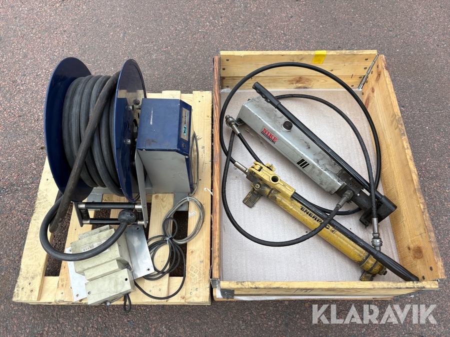 Portopower pumpar och slangvinda med elektrisk återspolning för luft 3 st