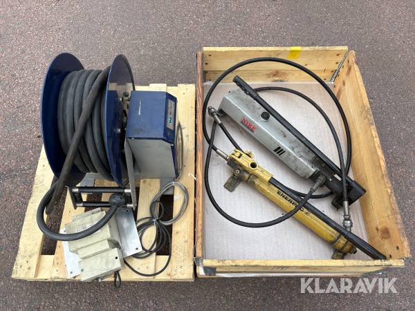 Portopower pumpar och slangvinda med elektrisk återspolning för luft 3 st