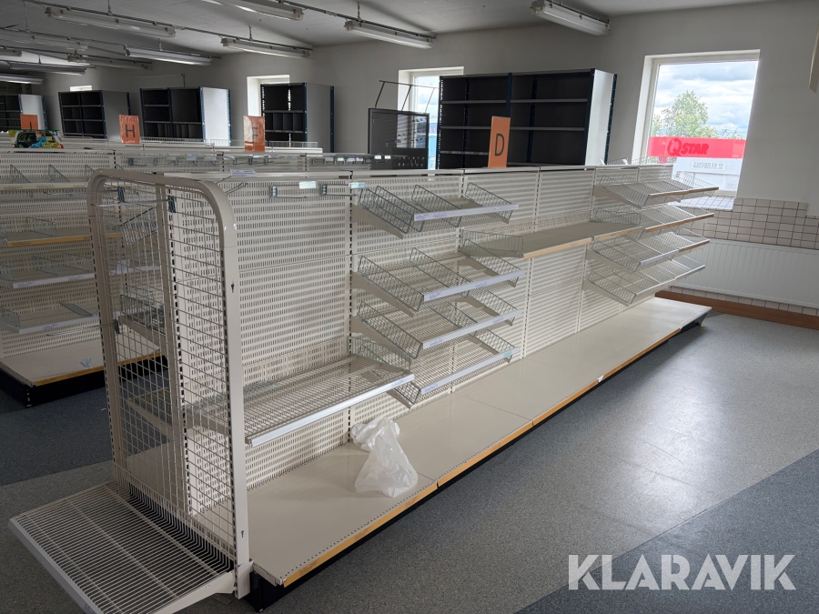 Butikshyllor halvhöga 8 st