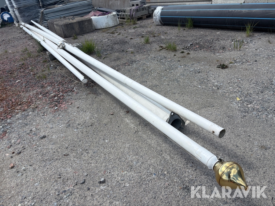 Flaggstänger med fundament 4st