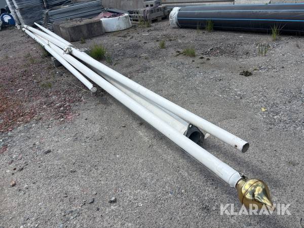 Flaggstänger med fundament 4st