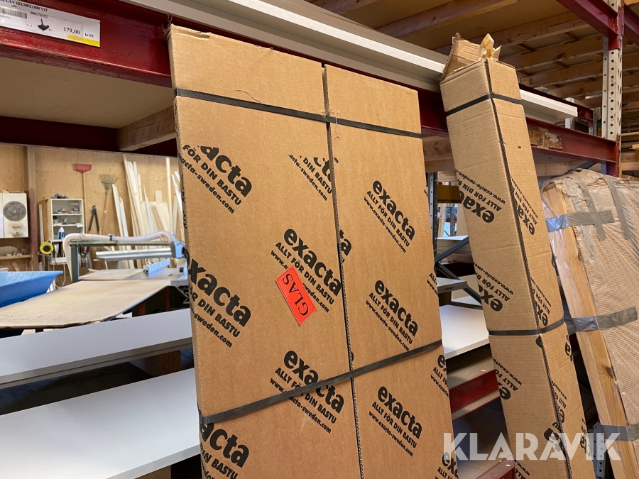 Klart dörrglas till bastu Exacta 7x20, Västervik, Klaravik