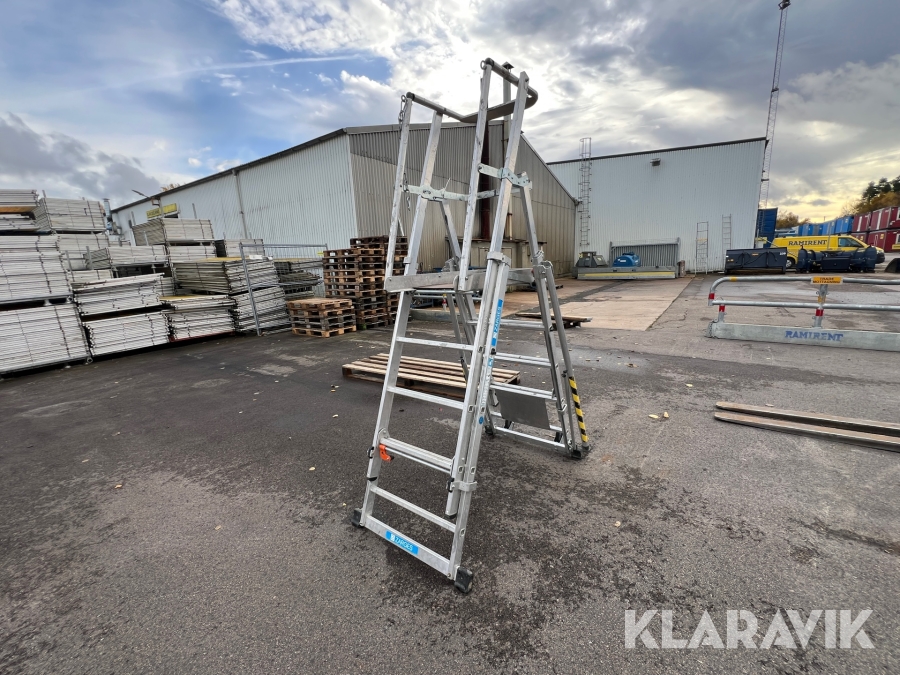 Trapphusstege med plattform 2,2 m Zarges Z600 plattform