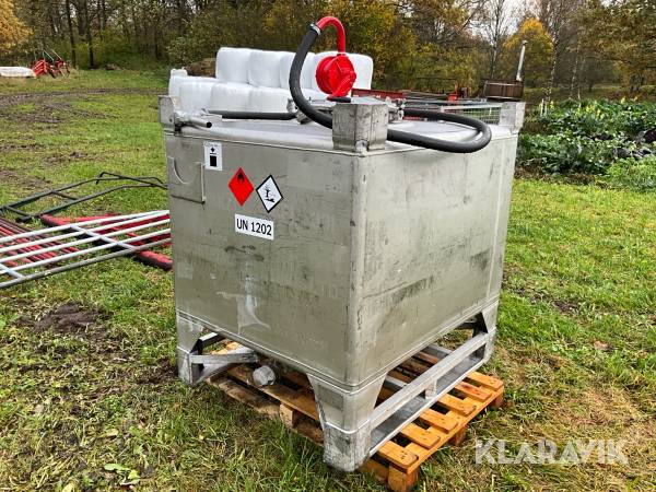 Dieseltank GWS Finncont rostfri, 1000 L