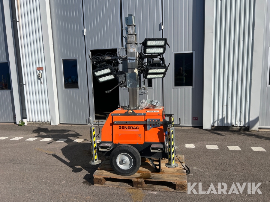 Belysningsmast teleskop Generac 7m roterbar led