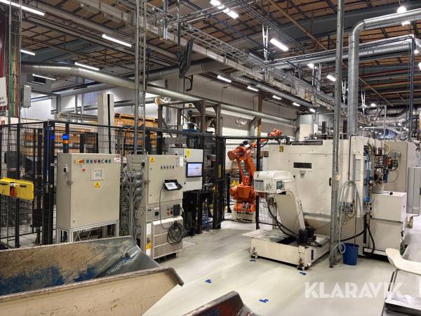 Ändbearbetningsmaskin Lang spannwerkzeuge Gmbh Lari DHZ 02/630R med robotcell & vision