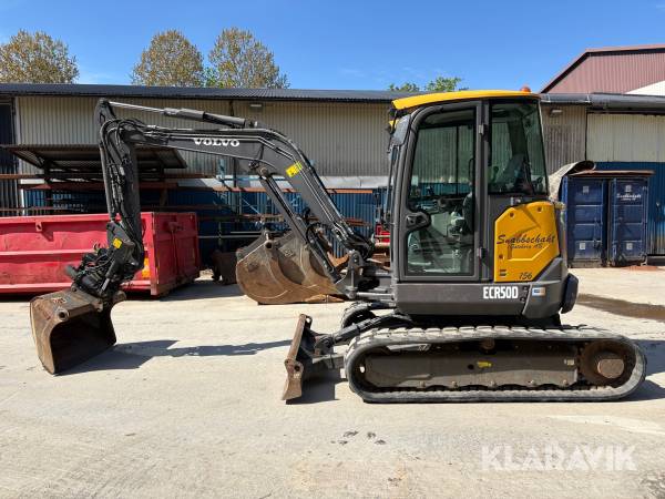 Grävmaskin Volvo ECR50D med 3 skopor