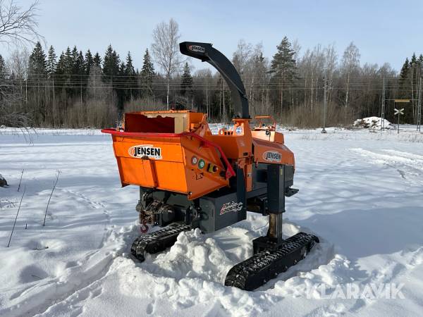 Fjärrstyrd flistugg Jensen A540 Spider med högtippandesläp