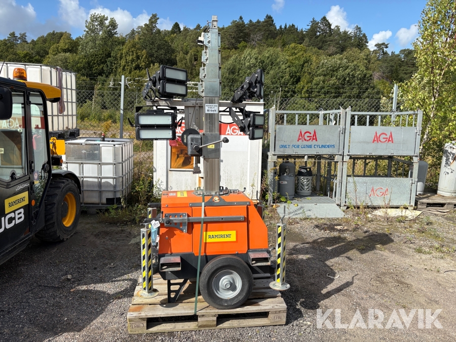 Belysningsmast Genrac Light Tower 7 meter