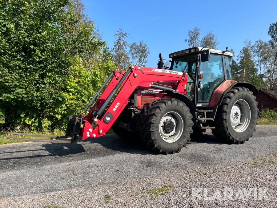 Traktor Massey Ferguson 6290 med frontlastare och 3 st redskap