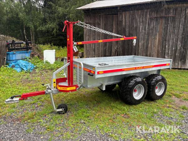 Skogsvagn till fyrhjuling Kranman T1100