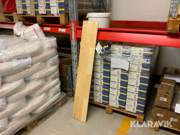 Parkettgolv 3-stav UV-lack 9mm Lönn Nordic Floor 82m2