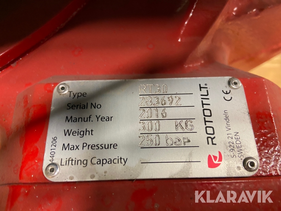 Tiltrotator Rototilt RT30/MO430/S50