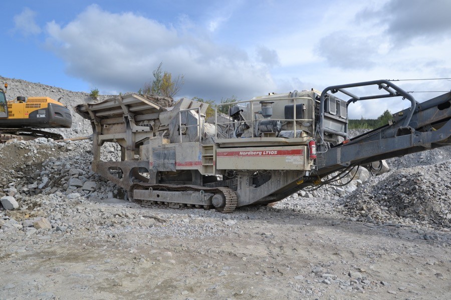 Larvgående krossanläggning