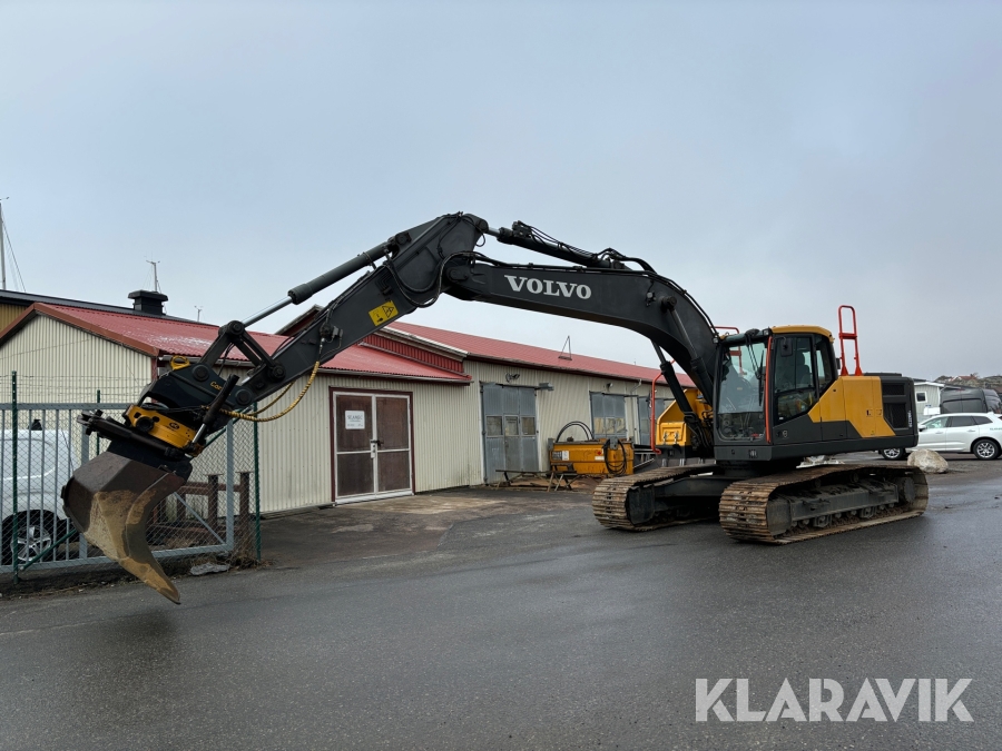 Grävmaskin Volvo EC220EL med tiltrotator och skopa