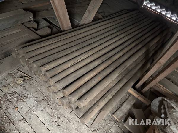 Tryckimpregnerade Stängselstolpar 75x3000mm - Totalt 40st