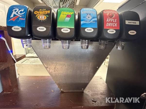 Dryckesdispenser/läskdispenser 6 tappställen Oprema
